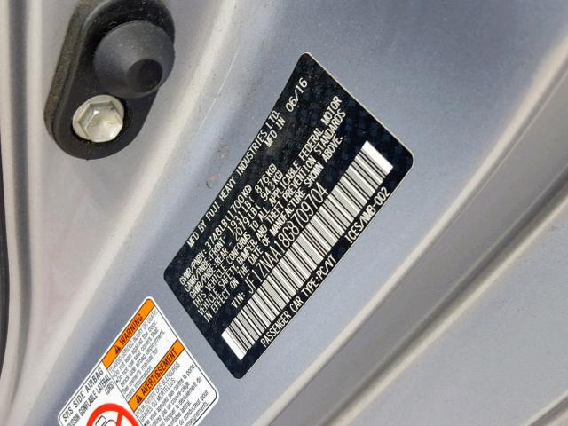 JF1ZNAA18G8709704 - 2016 TOYOTA SCION FR-S SILVER photo 10