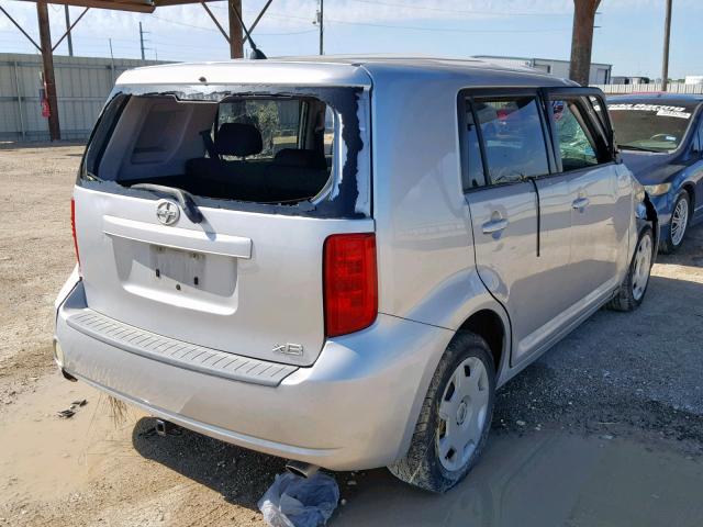 JTLKE50E681050429 - 2008 TOYOTA XB SILVER photo 4