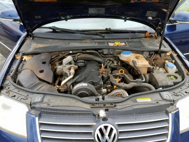 WVWME63B35P026707 - 2005 VOLKSWAGEN PASSAT GL BLUE photo 7