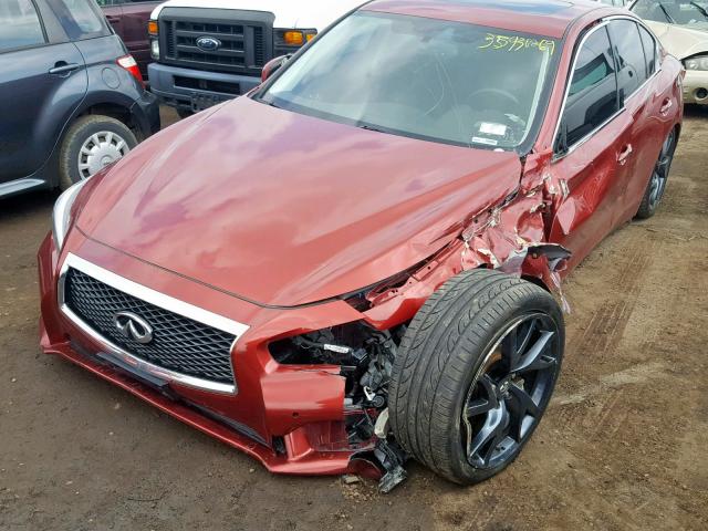 JN1BV7AP4FM336723 - 2015 INFINITI Q50 BASE RED photo 2