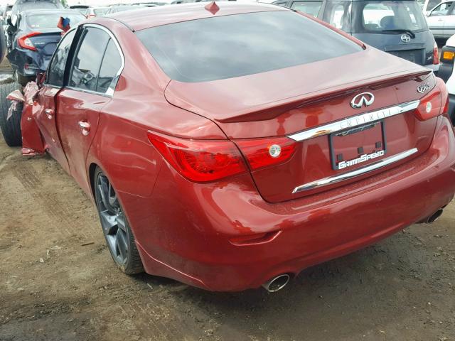 JN1BV7AP4FM336723 - 2015 INFINITI Q50 BASE RED photo 3