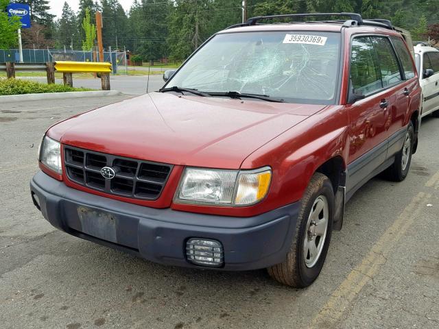 JF1SF6352WH750257 - 1998 SUBARU FORESTER L RED photo 2