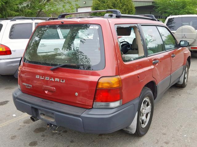 JF1SF6352WH750257 - 1998 SUBARU FORESTER L RED photo 4