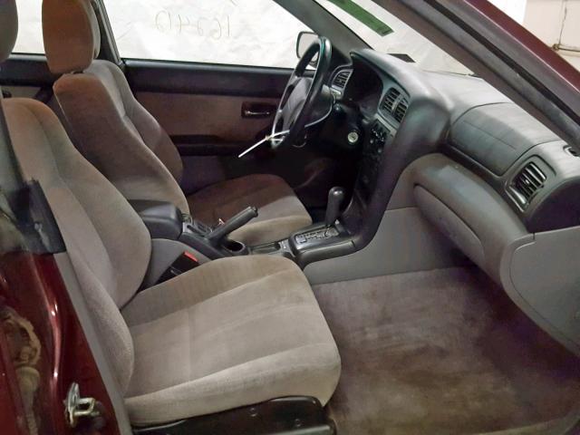 4S3BE635017210806 - 2001 SUBARU LEGACY L BURGUNDY photo 5