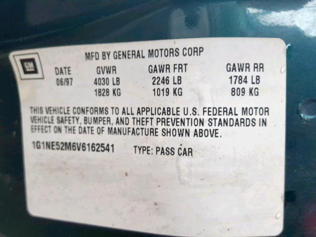 1G1NE52M6V6162541 - 1997 CHEVROLET MALIBU LS GREEN photo 10