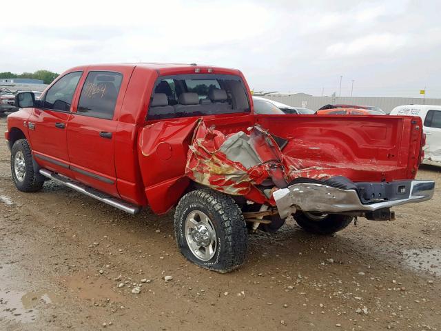 3D7KS29A48G177139 - 2008 DODGE RAM 2500 RED photo 3