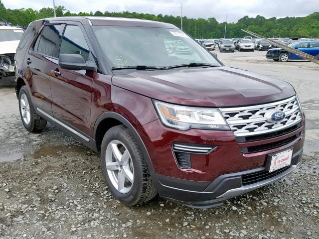 1FM5K7D85KGB34193 - 2019 FORD EXPLORER X BURGUNDY photo 1