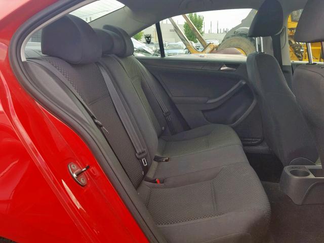 3VW2K7AJ3CM372319 - 2012 VOLKSWAGEN JETTA BASE RED photo 6