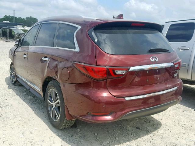 5N1DL0MNXKC518466 - 2019 INFINITI QX60 LUXE MAROON photo 3