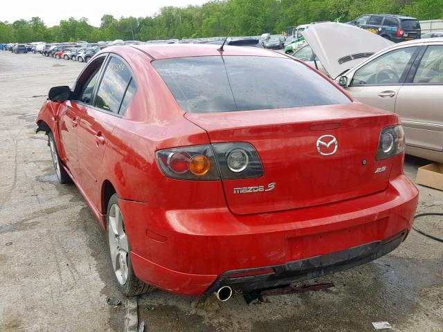 JM1BK323241107336 - 2004 MAZDA 3 S MAROON photo 3