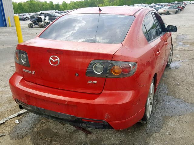 JM1BK323241107336 - 2004 MAZDA 3 S MAROON photo 4