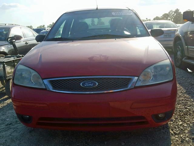 1FAFP34N07W323443 - 2007 FORD FOCUS ZX4 RED photo 10