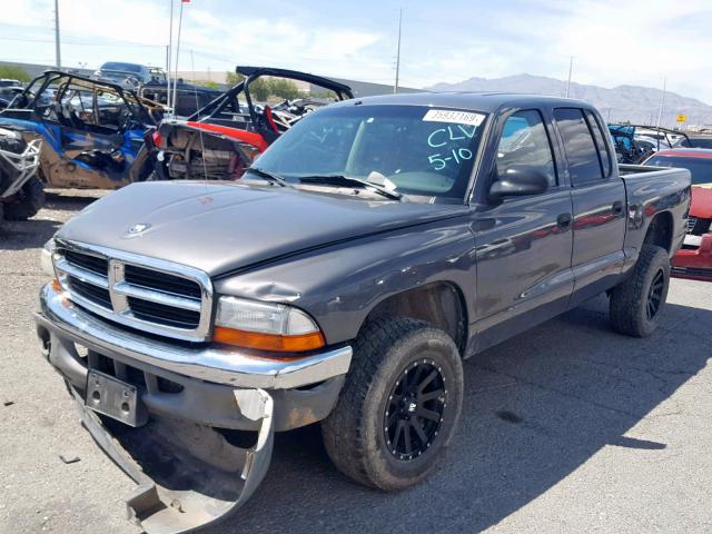 1D7HG48N14S645617 - 2004 DODGE DAKOTA QUA BLACK photo 2