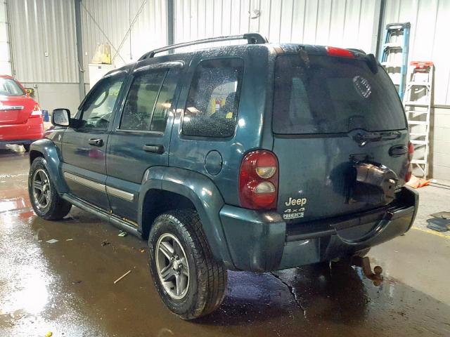 1J4GL58K65W712553 - 2005 JEEP LIBERTY LI GREEN photo 3