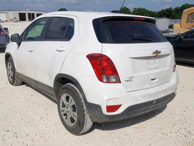 KL7CJKSB2JB731925 - 2018 CHEVROLET TRAX LS WHITE photo 3