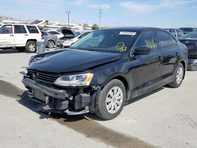 3VW2K7AJ9EM438391 - 2014 VOLKSWAGEN JETTA BASE BLACK photo 2