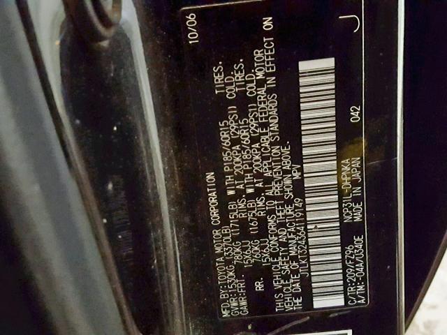JTLKT324364119149 - 2006 TOYOTA SCION XB 黑色 照片 10