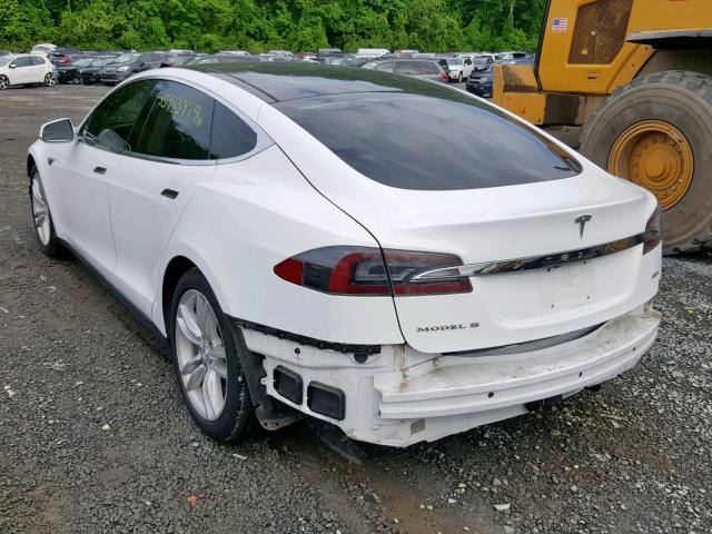 5YJSA1H28FFP74749 - 2015 TESLA MODEL S 85 WHITE photo 3