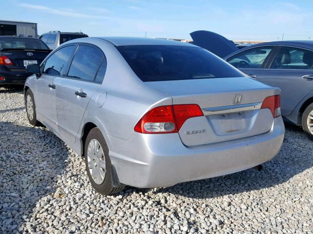 2HGFA16399H325867 - 2009 HONDA CIVIC VP SILVER photo 3