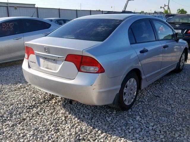 2HGFA16399H325867 - 2009 HONDA CIVIC VP SILVER photo 4