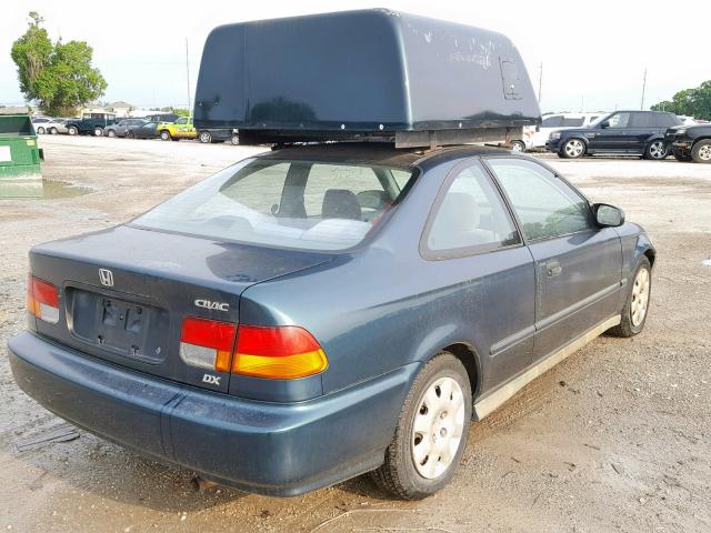 1HGEJ6220WL082504 - 1998 HONDA CIVIC DX GREEN photo 4