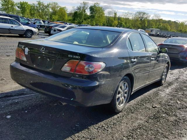 JTHBA30G245016471 - 2004 LEXUS ES 330 BLACK photo 4