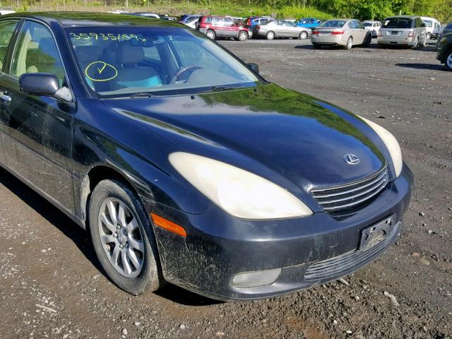 JTHBA30G245016471 - 2004 LEXUS ES 330 BLACK photo 9