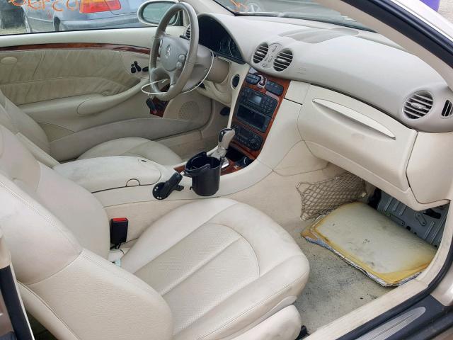 WDBTJ65J53F049824 - 2003 MERCEDES-BENZ CLK 320C BEIGE photo 5