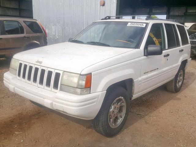 1J4FX78S5TC398162 - 1996 JEEP GRAND CHER WHITE photo 2