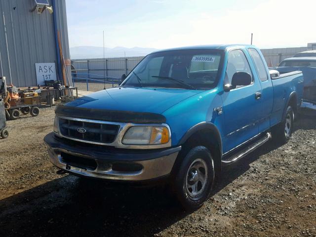 1FTZX18W9WNA49100 - 1998 FORD F150 TEAL photo 2