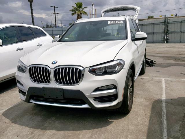 5UXTR7C56KLF32892 - 2019 BMW X3 SDRIVE3 WHITE photo 2