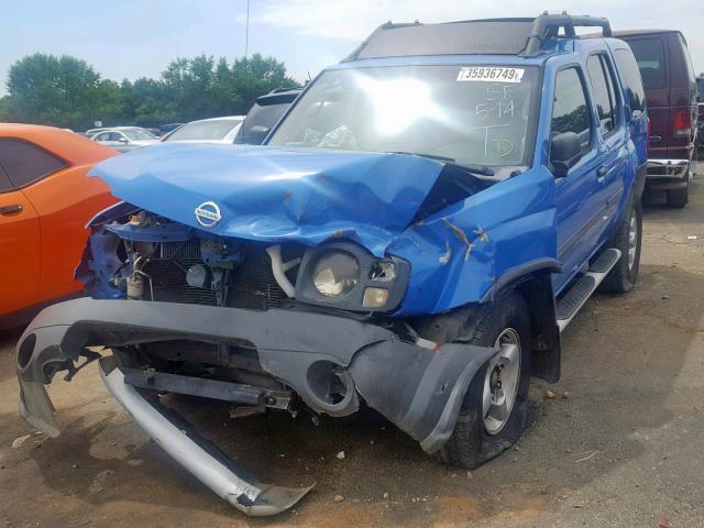 5N1ED28T72C516065 - 2002 NISSAN XTERRA XE BLUE photo 2