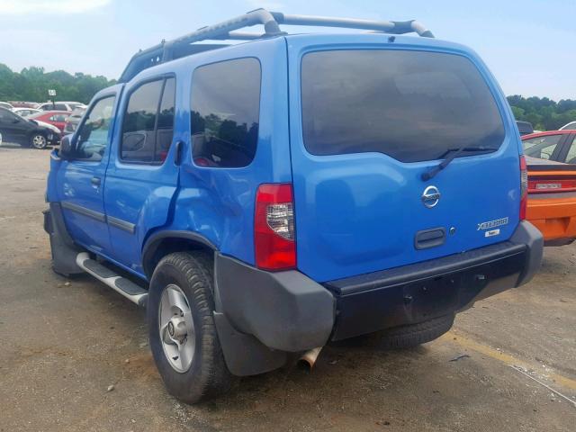 5N1ED28T72C516065 - 2002 NISSAN XTERRA XE BLUE photo 3