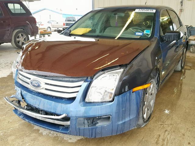 3FAHP06Z09R104799 - 2009 FORD FUSION S BLUE photo 2