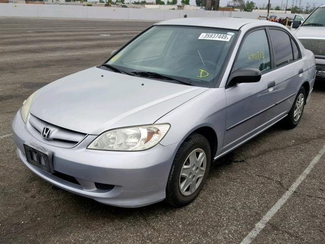 2HGES163X4H563776 - 2004 HONDA CIVIC DX V GRAY photo 2