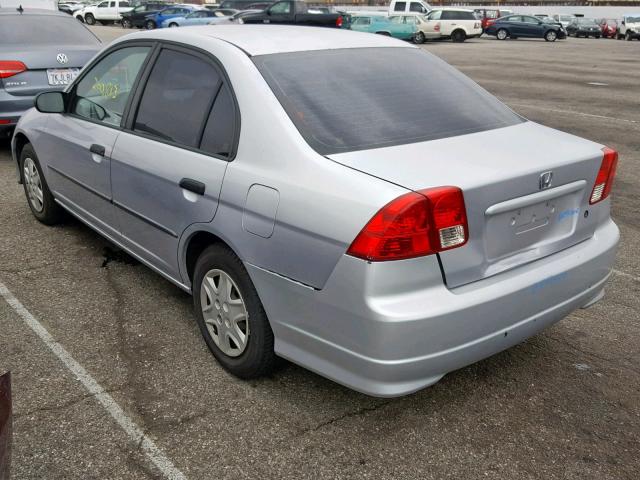 2HGES163X4H563776 - 2004 HONDA CIVIC DX V GRAY photo 3