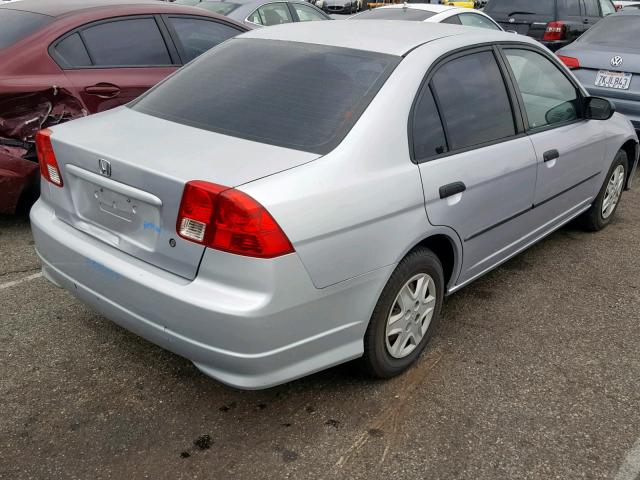 2HGES163X4H563776 - 2004 HONDA CIVIC DX V GRAY photo 4