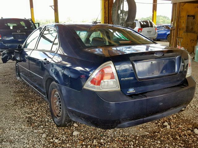 3FAHP07Z28R236640 - 2008 FORD FUSION SE BLUE photo 3