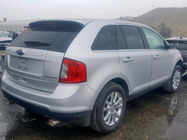 2FMDK3KC3DBB59616 - 2013 FORD EDGE LIMIT SILVER photo 4