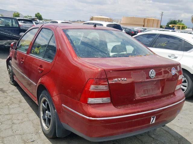 3VWRK69M14M056684 - 2004 VOLKSWAGEN JETTA GL MAROON photo 3