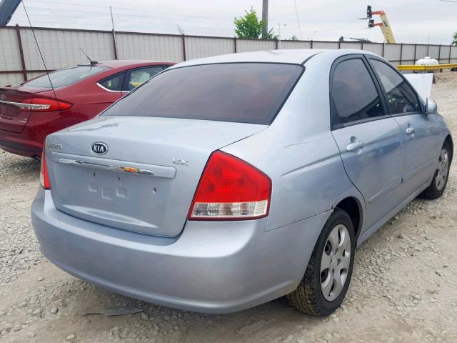 KNAFE121075403056 - 2007 KIA SPECTRA EX BLUE photo 4