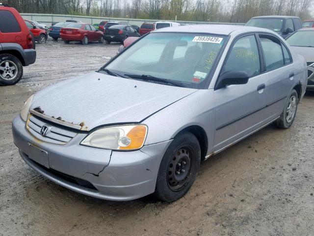 2HGES16292H535181 - 2002 HONDA CIVIC DX GRAY photo 2