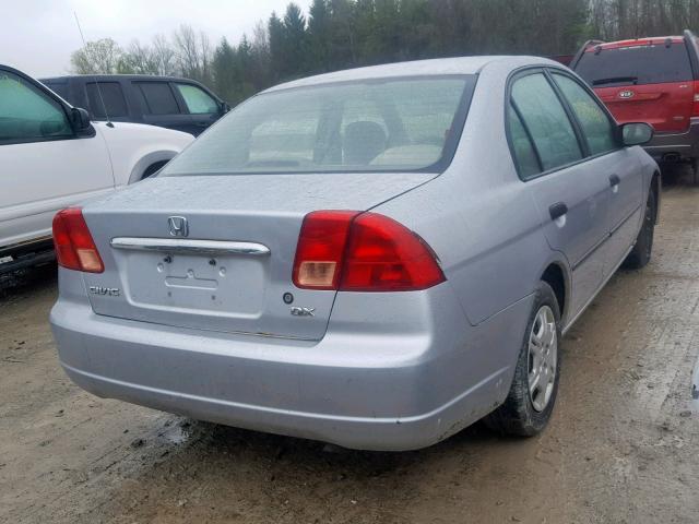 2HGES16292H535181 - 2002 HONDA CIVIC DX GRAY photo 4