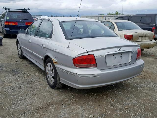 KMHWF25H53A845343 - 2003 HYUNDAI SONATA GL SILVER photo 3