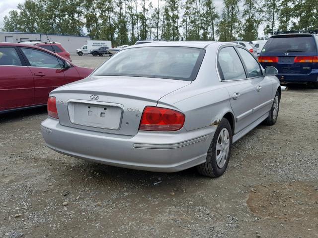 KMHWF25H53A845343 - 2003 HYUNDAI SONATA GL SILVER photo 4