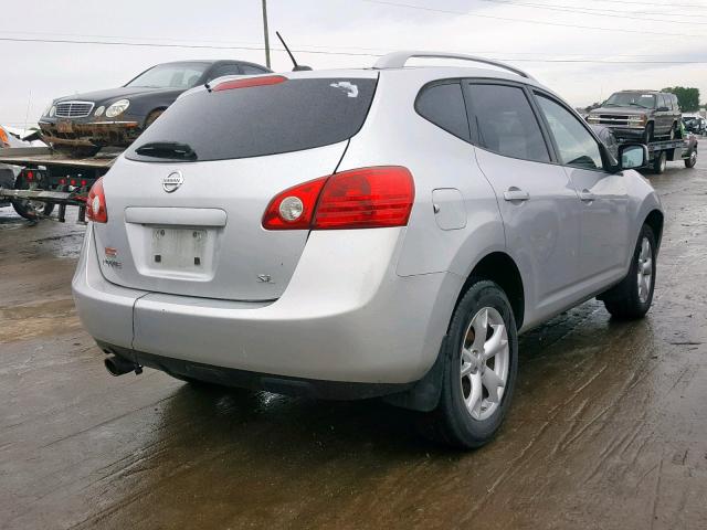 JN8AS58T88W011335 - 2008 NISSAN ROGUE S SILVER photo 4