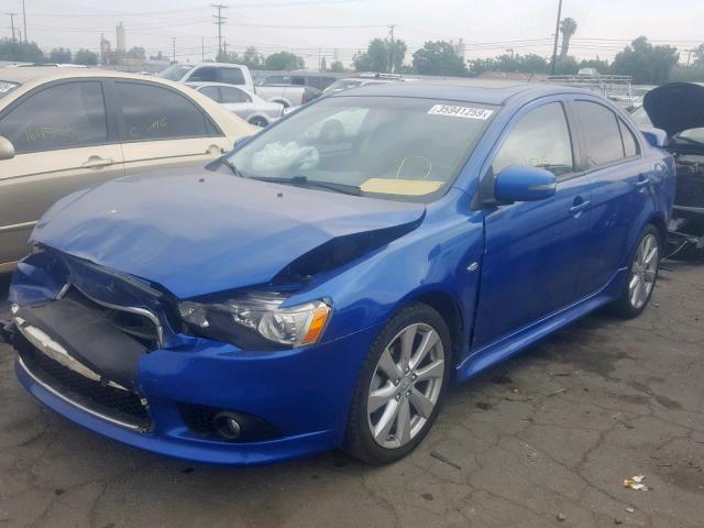 JA32U8FW6FU022446 - 2015 MITSUBISHI LANCER GT BLUE photo 2