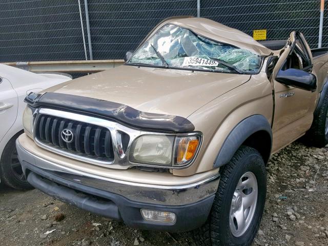 5TEPM62N72Z898257 - 2002 TOYOTA TACOMA TAN photo 10