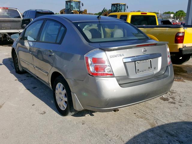 3N1AB6AP3CL646902 - 2012 NISSAN SENTRA 2.0 GRAY photo 3