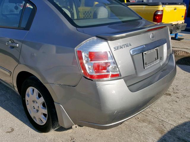 3N1AB6AP3CL646902 - 2012 NISSAN SENTRA 2.0 GRAY photo 9